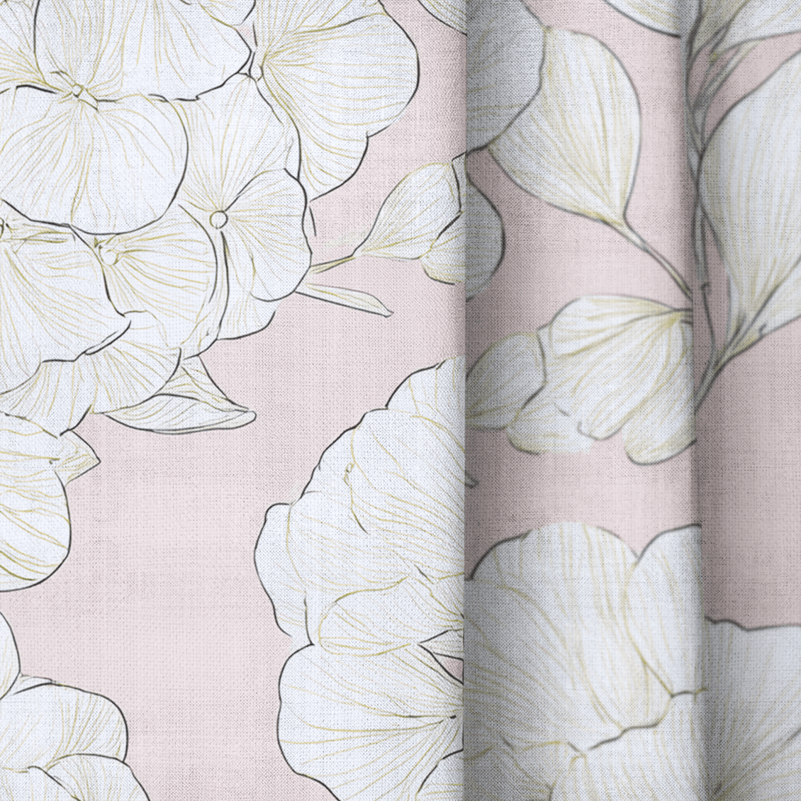 Think Pink Hydrangea - Drapery - Benton Lane Home - Lemon Park