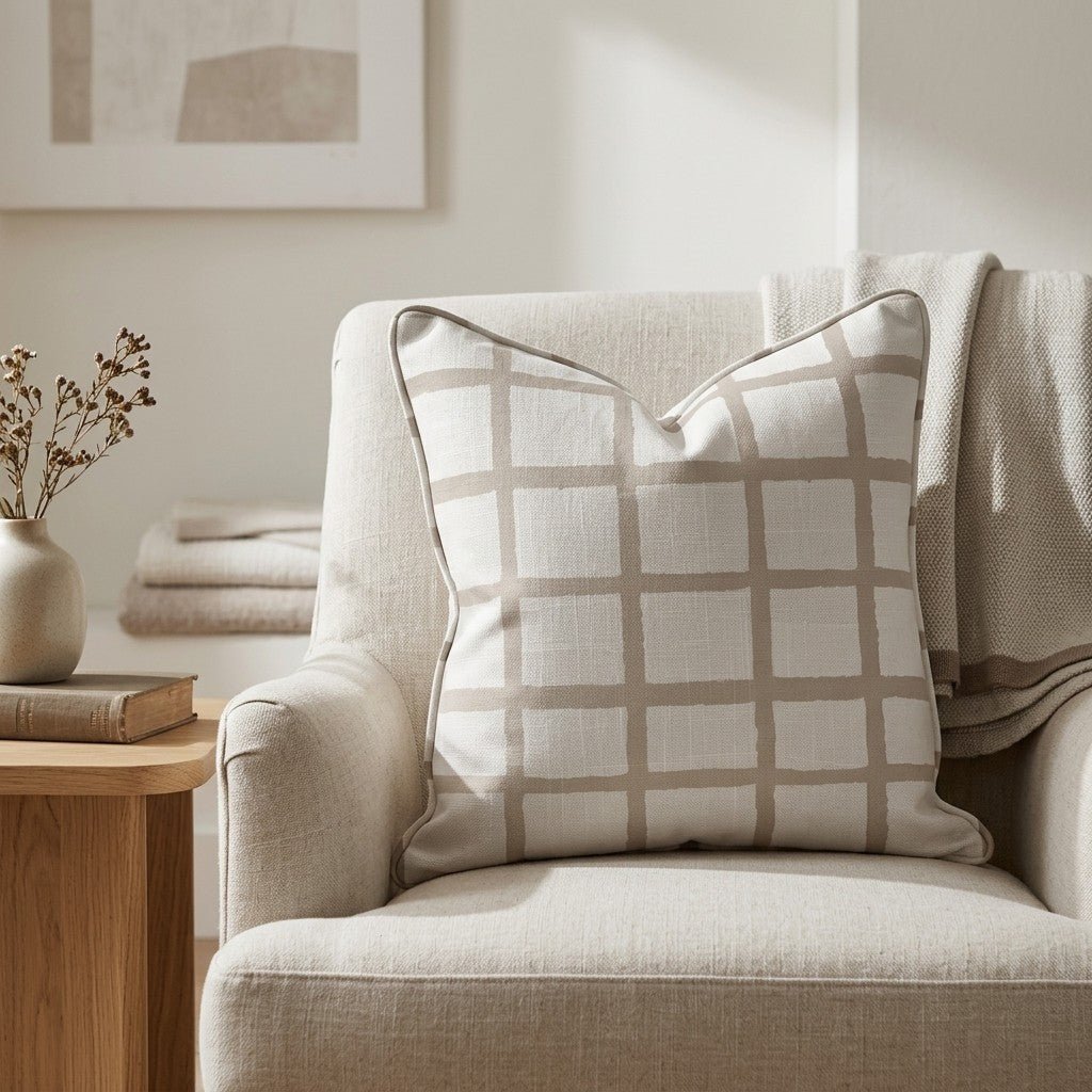 Thistle Check Throw Pillow - Benton Lane Home - Lemon Park
