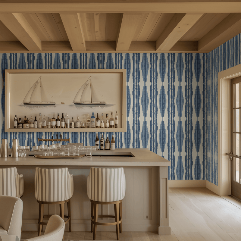 Tidal Ikat Wallpaper - Benton Lane Home - Painted Paper