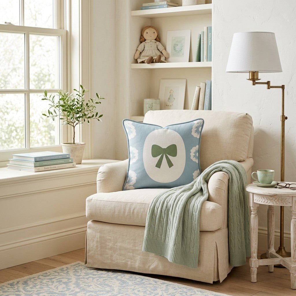 Tied With a Bow Throw Pillow - Hillcroft Home