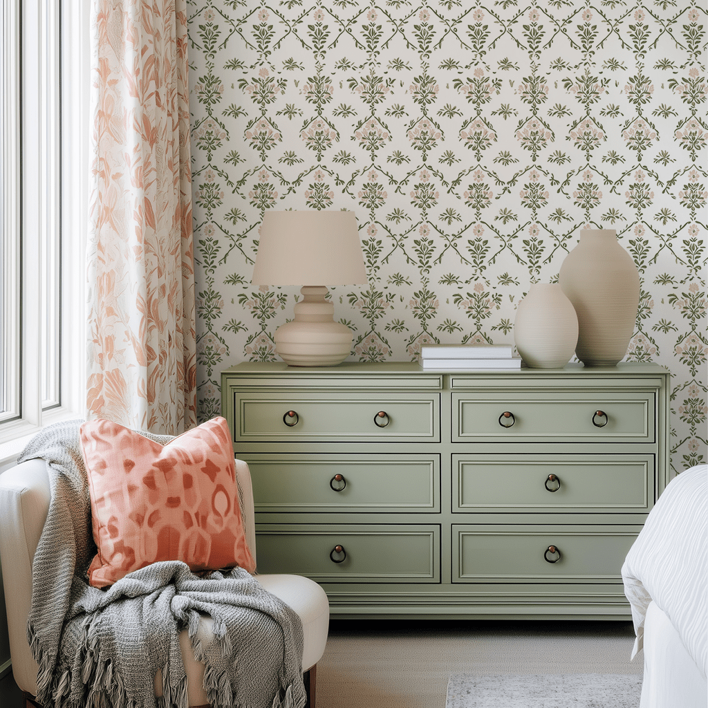 Timeless Trellis Wallpaper - Lemon Park