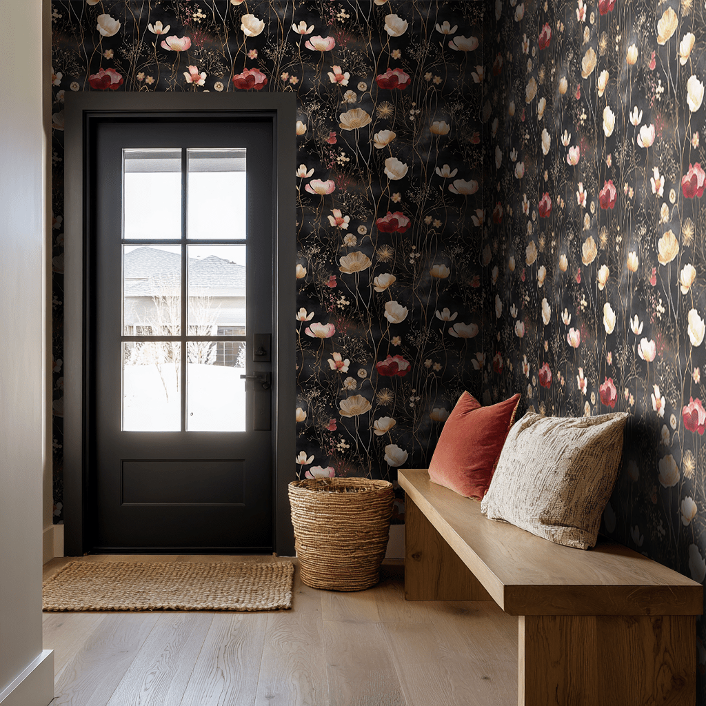 Tina Abstract Floral Wallpaper - Benton Lane Home - Painted Paper