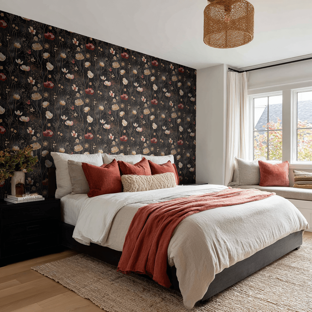 Tina Abstract Floral Wallpaper - Benton Lane Home - Painted Paper