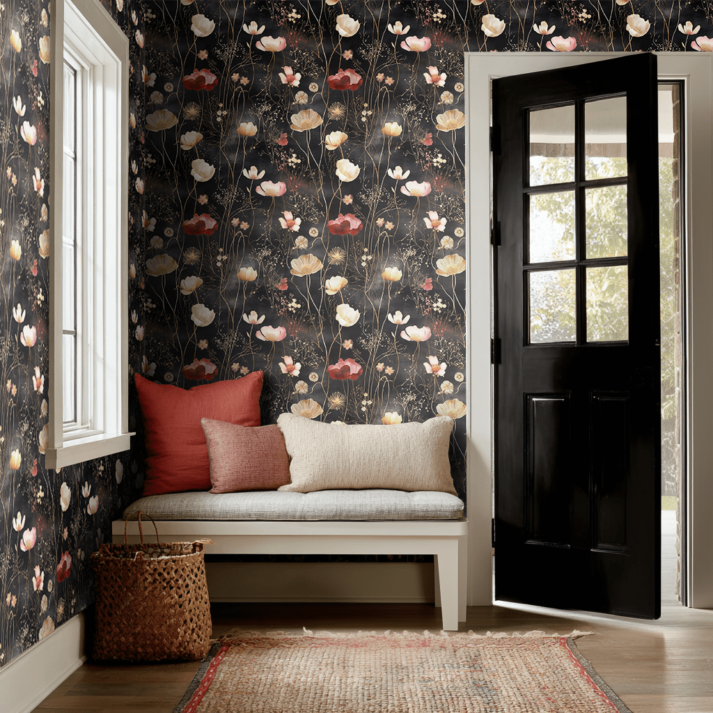 Tina Abstract Floral Wallpaper - Benton Lane Home - Painted Paper