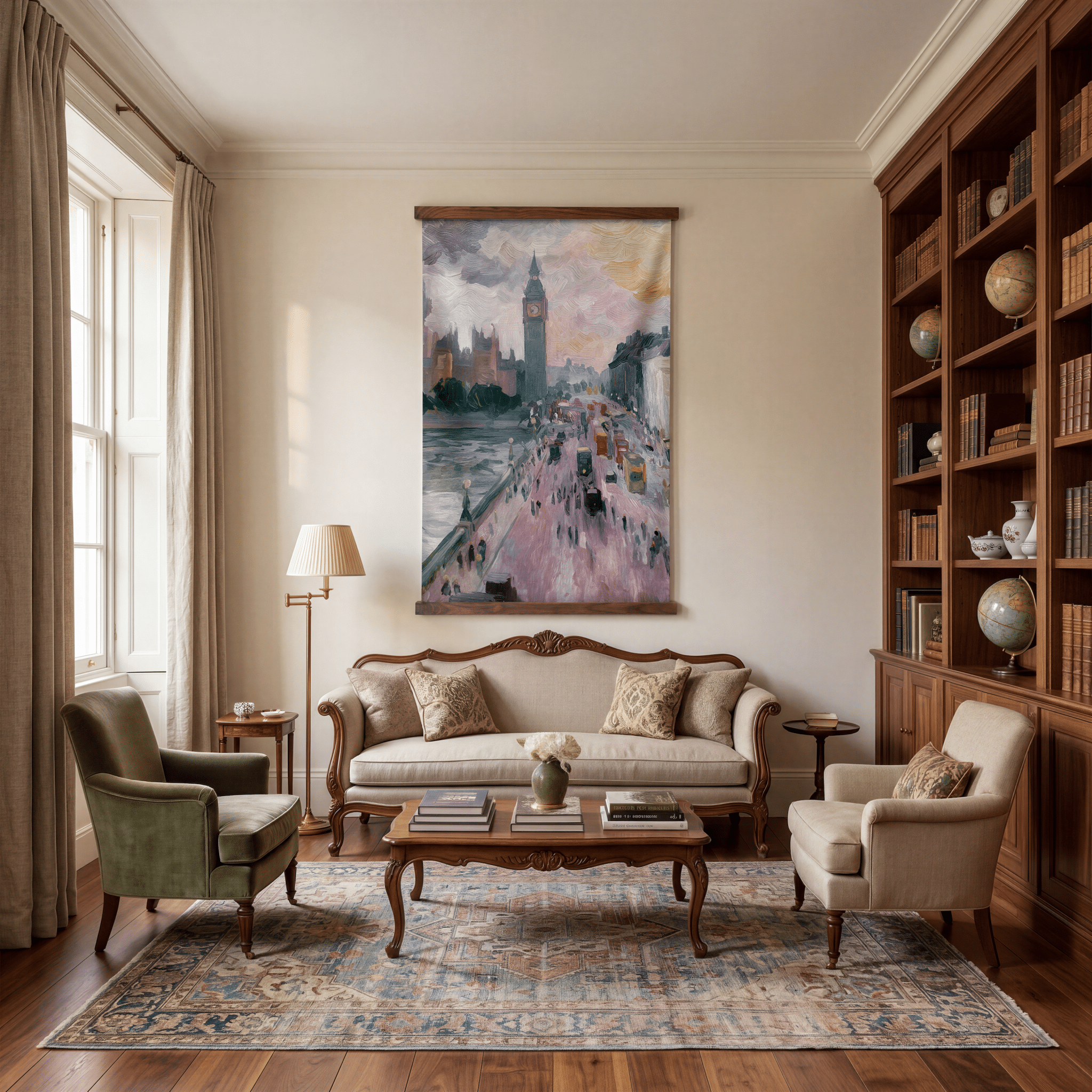 Tower at Dusk - Tapestry - Benton Lane Home - Lemon Park