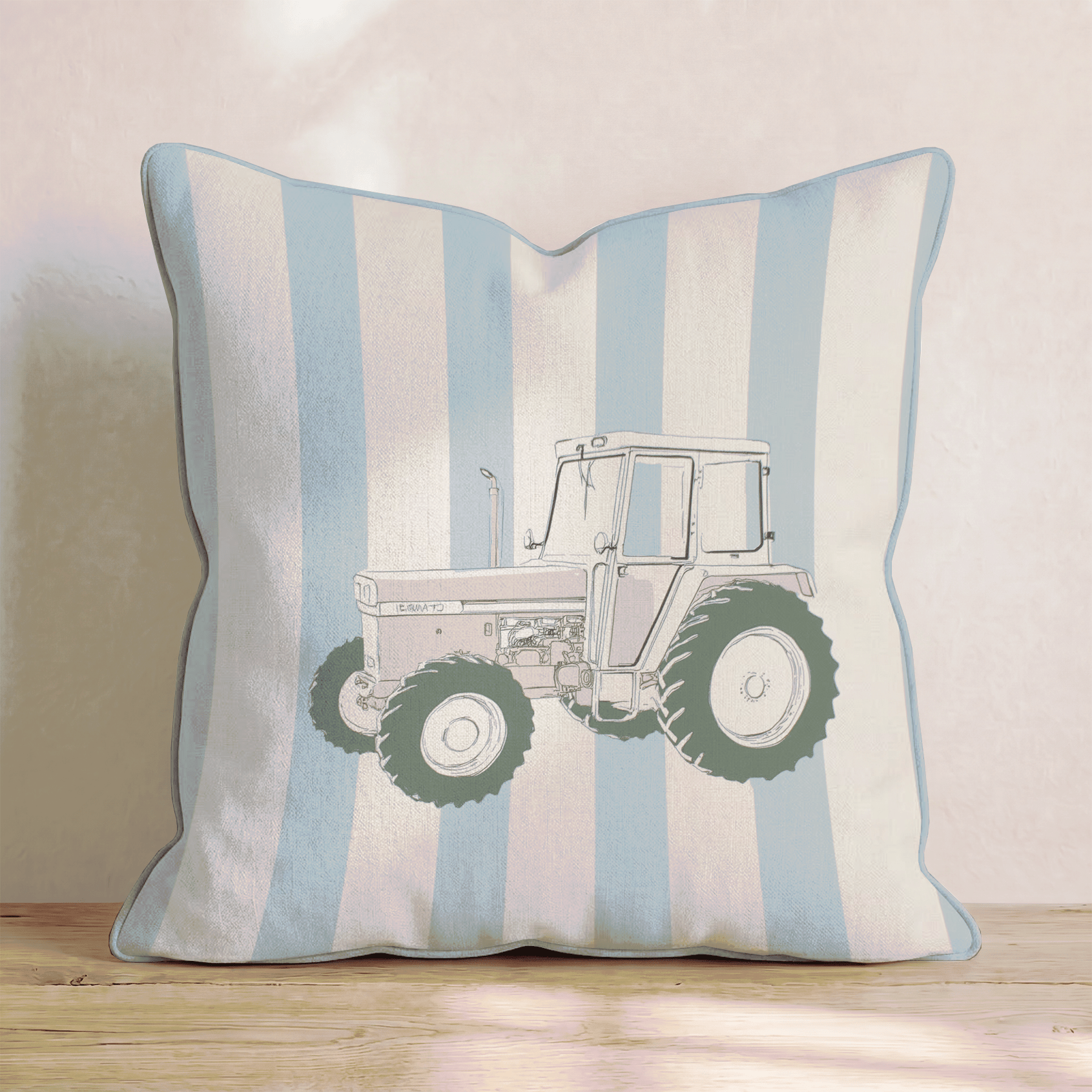 Tractor & Stripes Throw Pillow - Benton Lane Home - Hillcroft Home