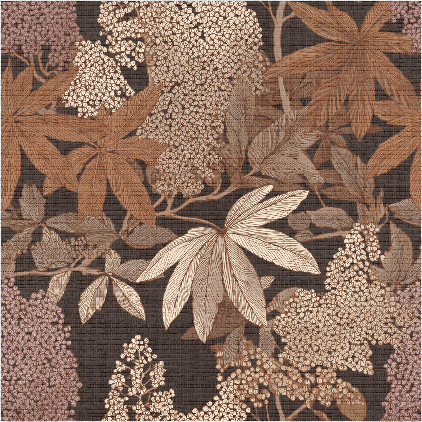 Tranquil Leaves Faux Grasscloth Wallpaper - Benton Lane Home - Painted Paper
