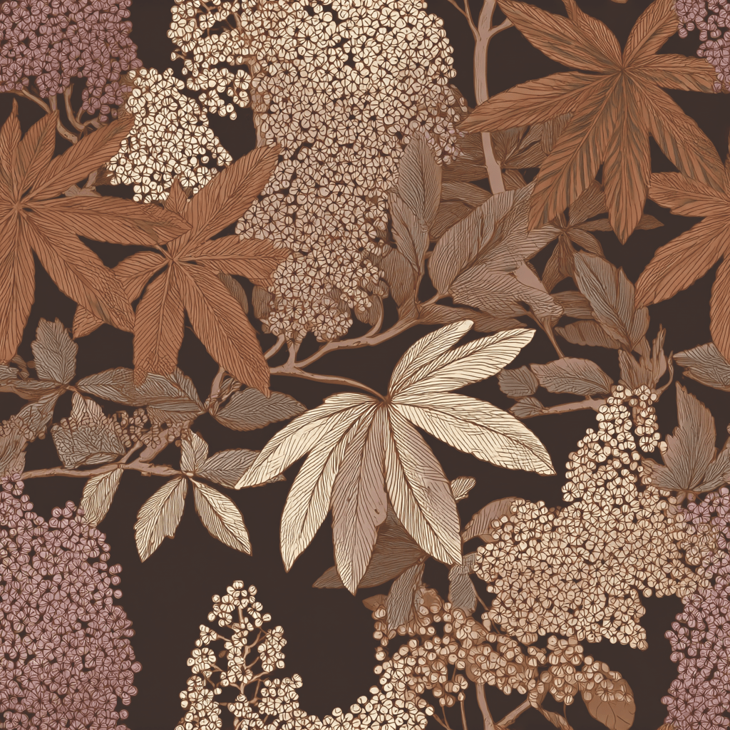 Tranquil Leaves Wallpaper - Painted Paper