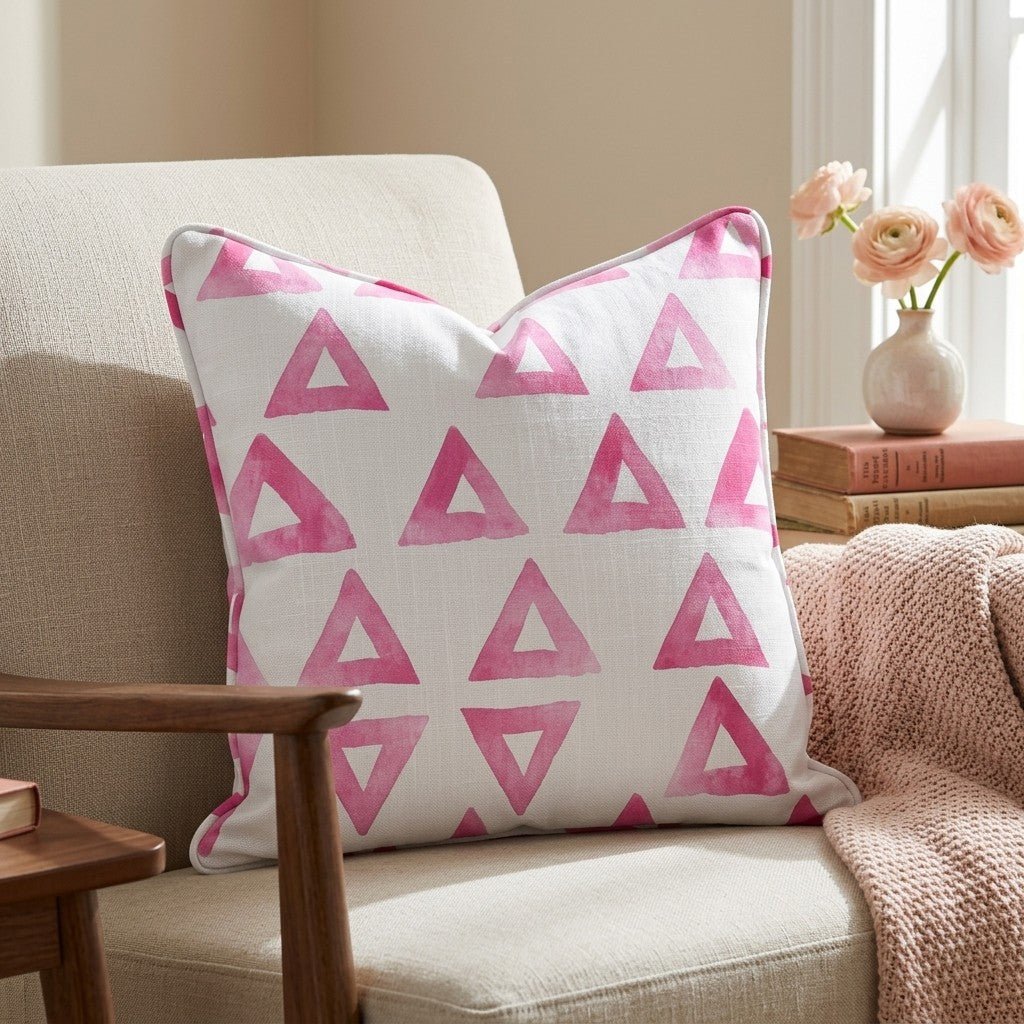 Triangle Tango Throw Pillow - Lemon Park