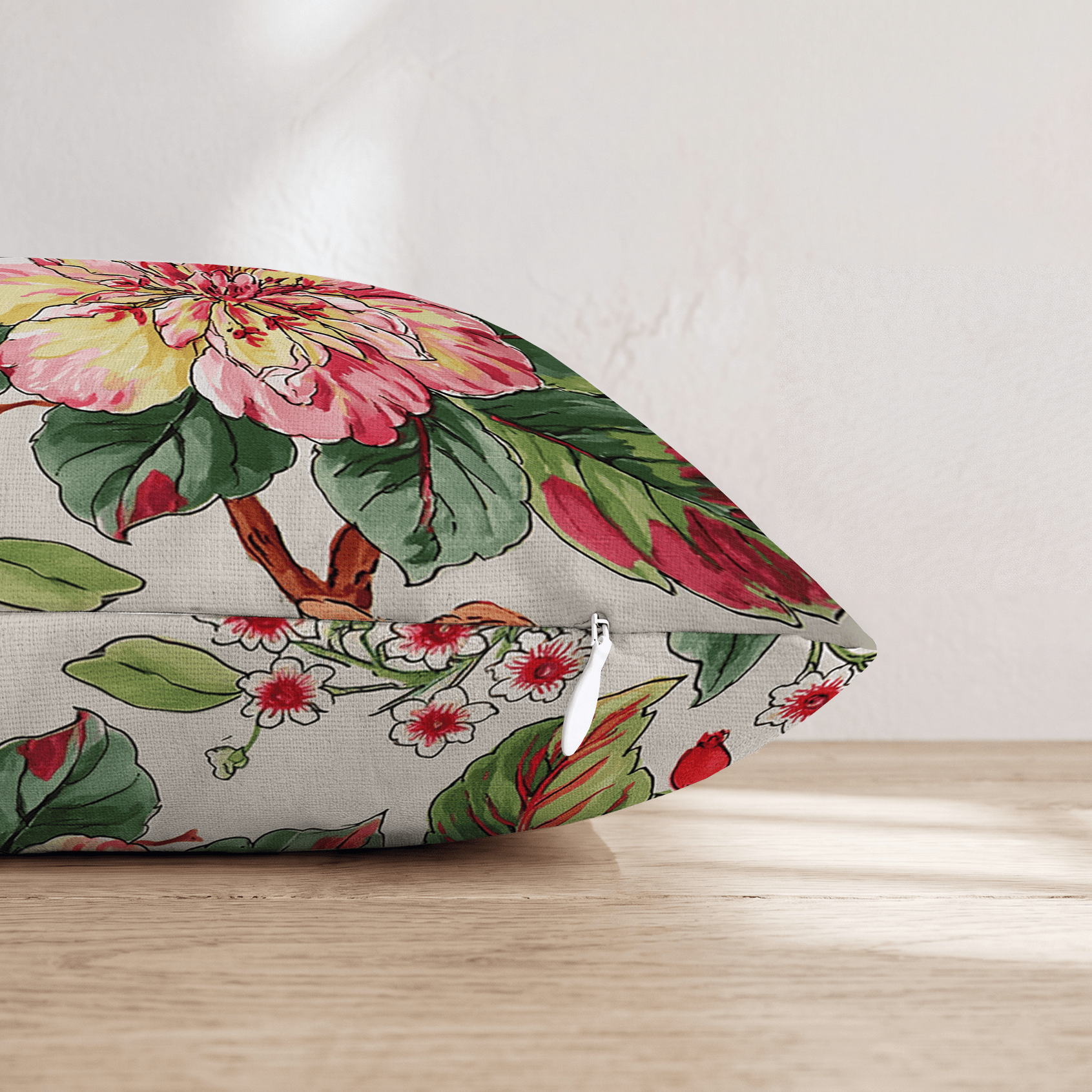 Tropical Floral Throw Pillow - Hillcroft Home