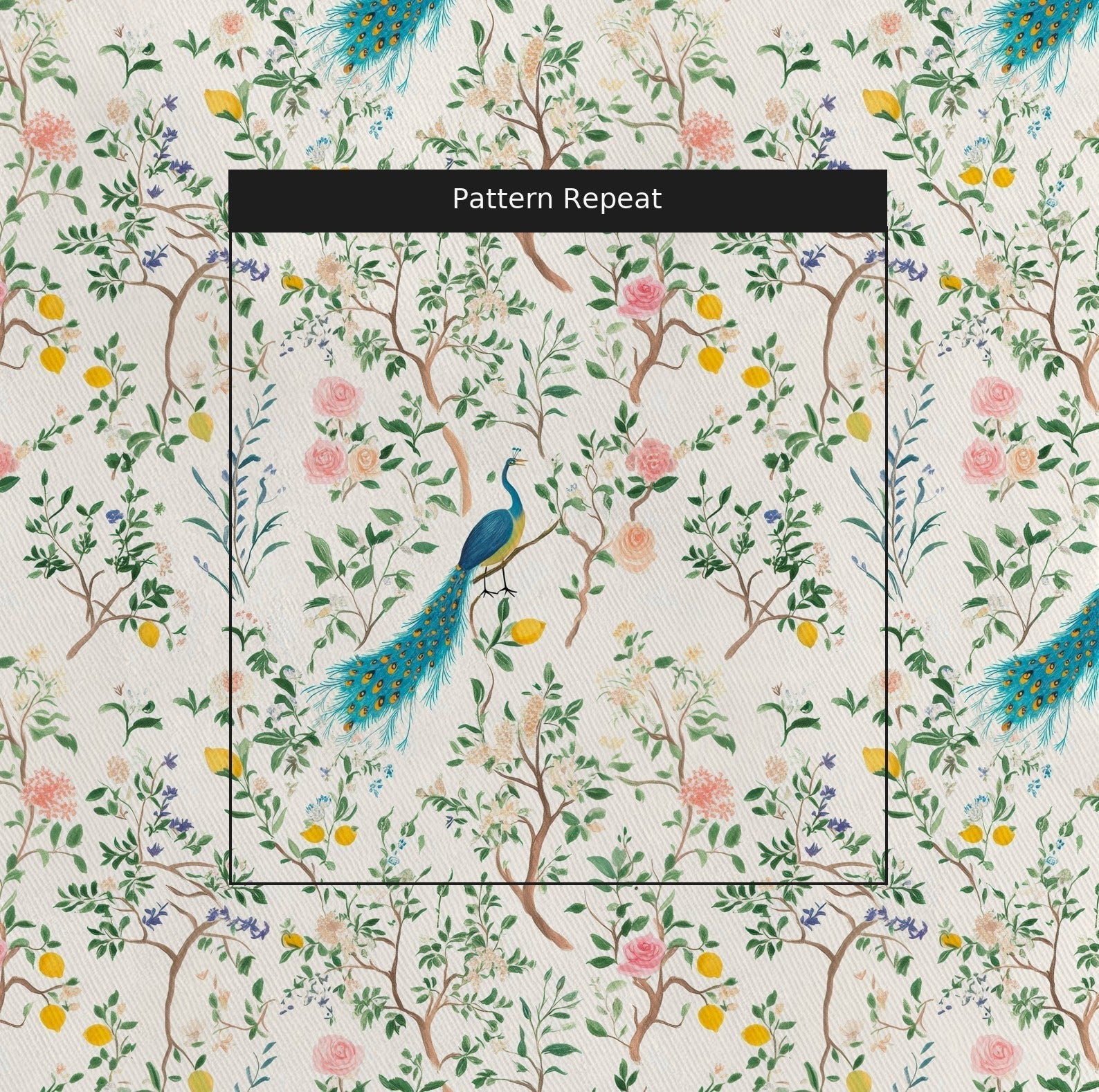 Tropical Peacock - Fabric - Benton Lane Home - Lemon Park