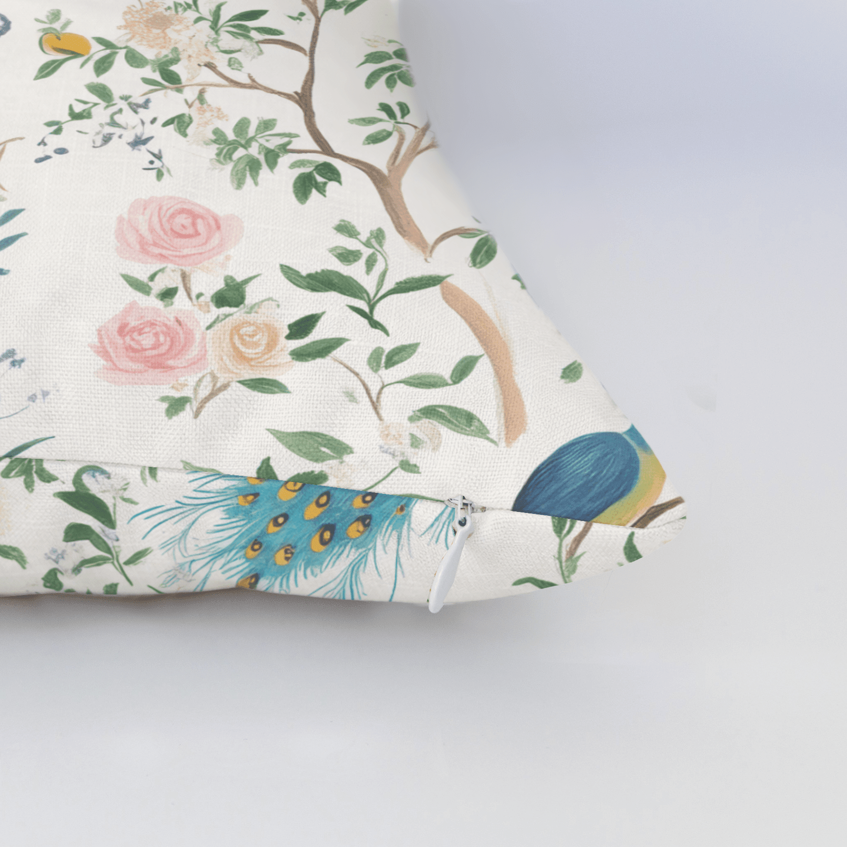 Tropical Peacock Throw Pillow - Benton Lane Home - Lemon Park