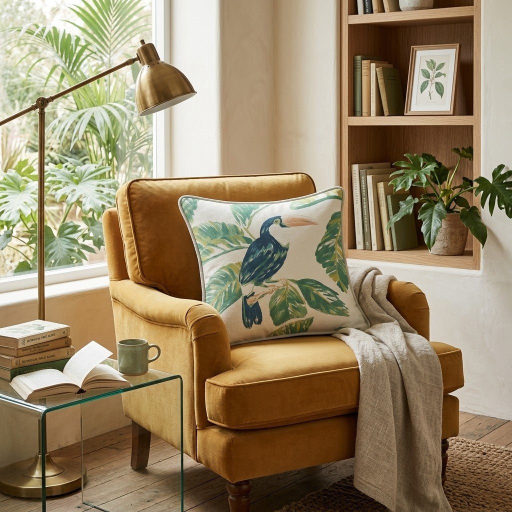 Tropical Tucan Throw Pillow - Benton Lane Home - Hillcroft Home