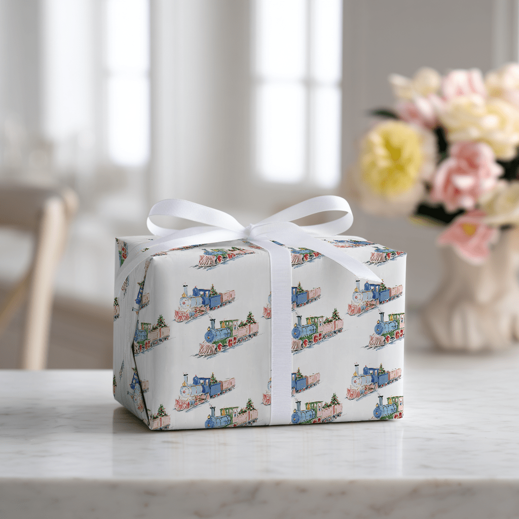 Truman Train - Wrapping Paper - Benton Lane Home - Lemon Park