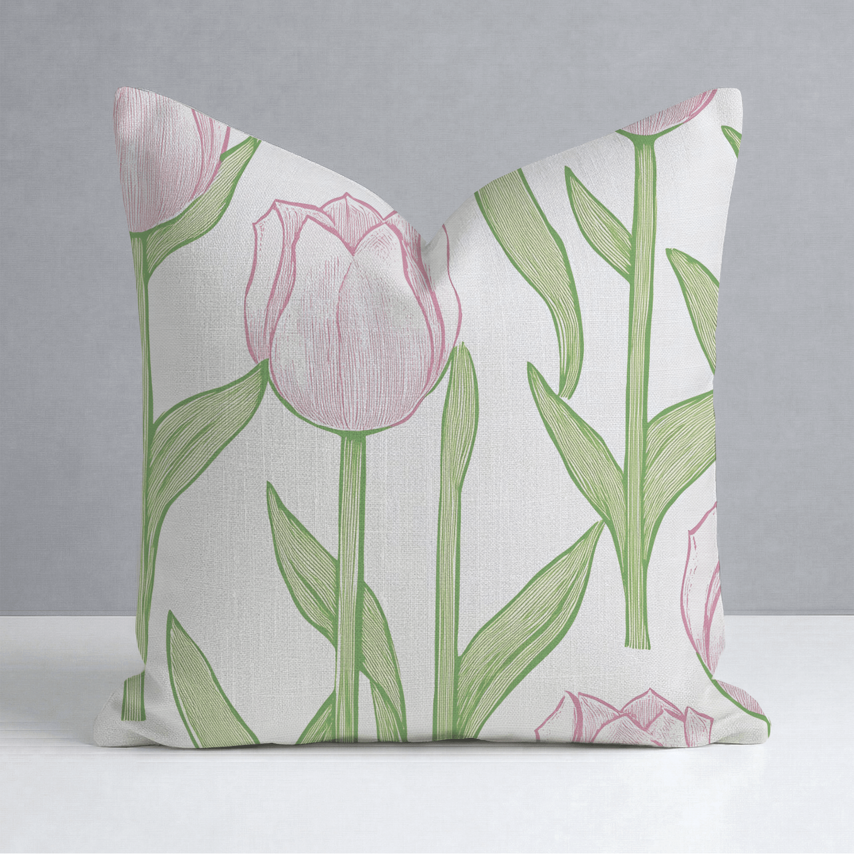 Tulip Meadow Throw Pillow - Lemon Park
