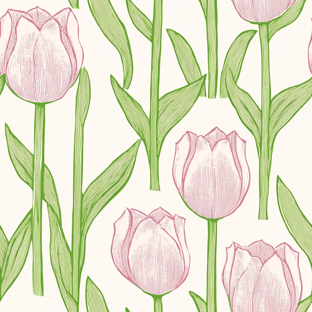 Tulip Meadow Wallpaper - Lemon Park