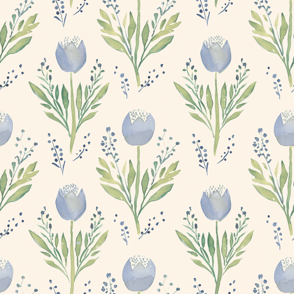 Tulip Trellis Wallpaper - Painted Paper
