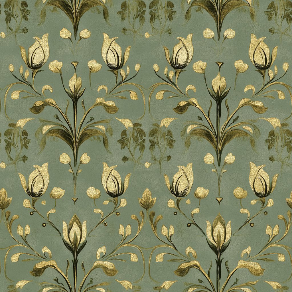 Tulip Whimsy Wallpaper - Benton Lane Home - Painted Paper