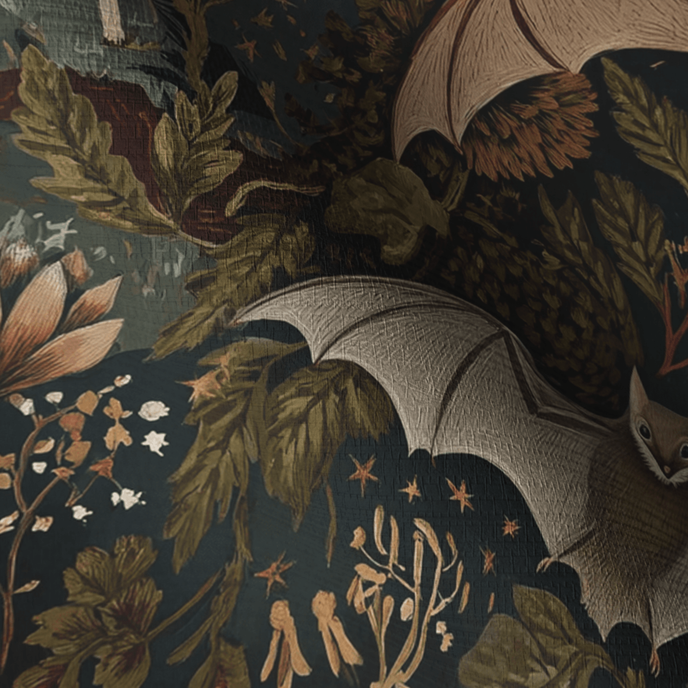 Twilight Flight Faux Grasscloth Wallpaper - Painted Paper