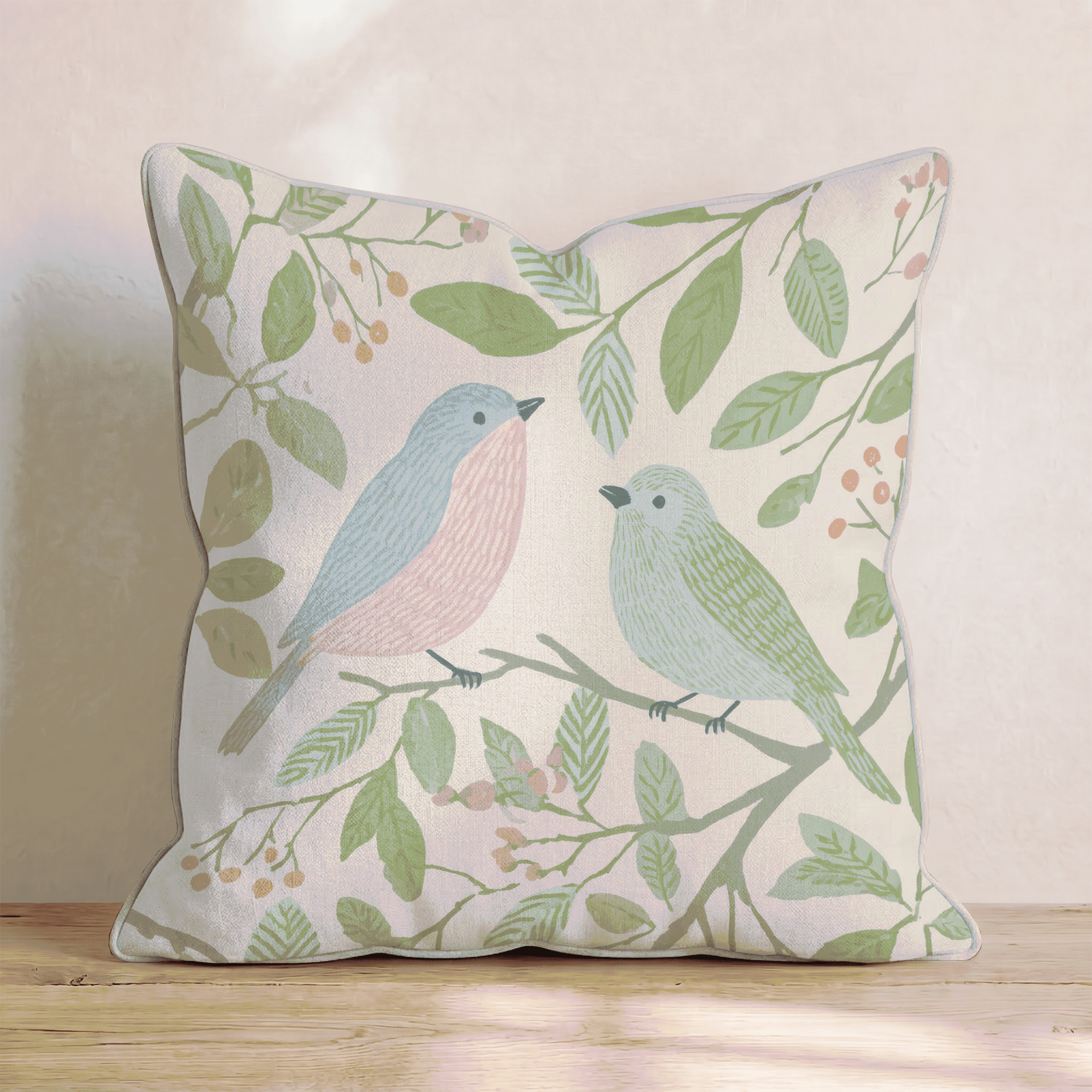 Two Little Birds Throw Pillow - Benton Lane Home - Hillcroft Home