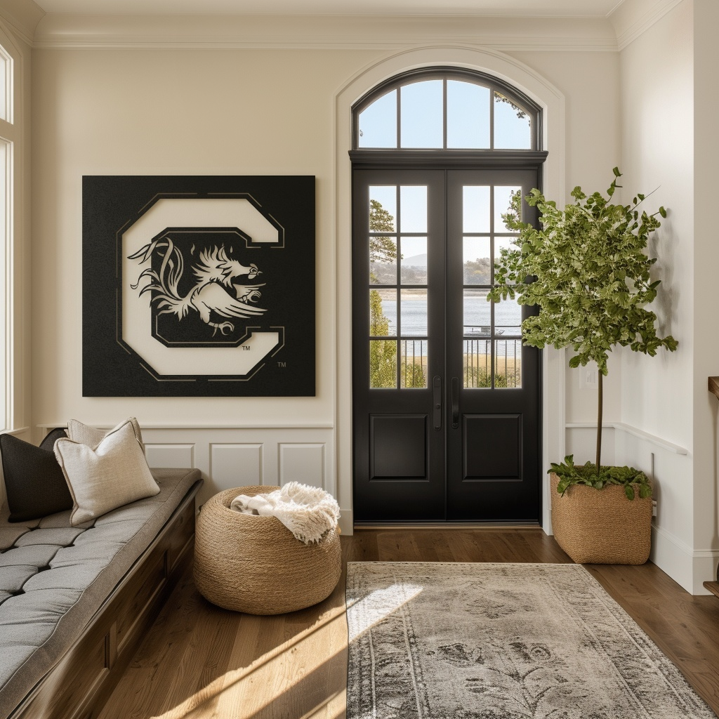 The Gamecock C - Metal Wall Art - Square Forge