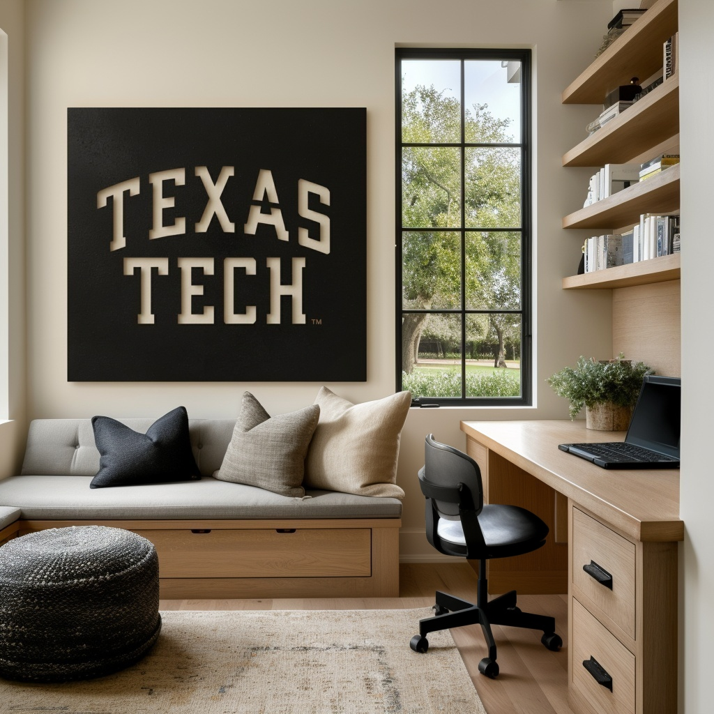 The Texas Tech - Metal Wall Art - Square Forge