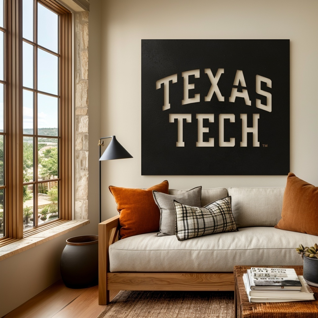 The Texas Tech - Metal Wall Art - Square Forge