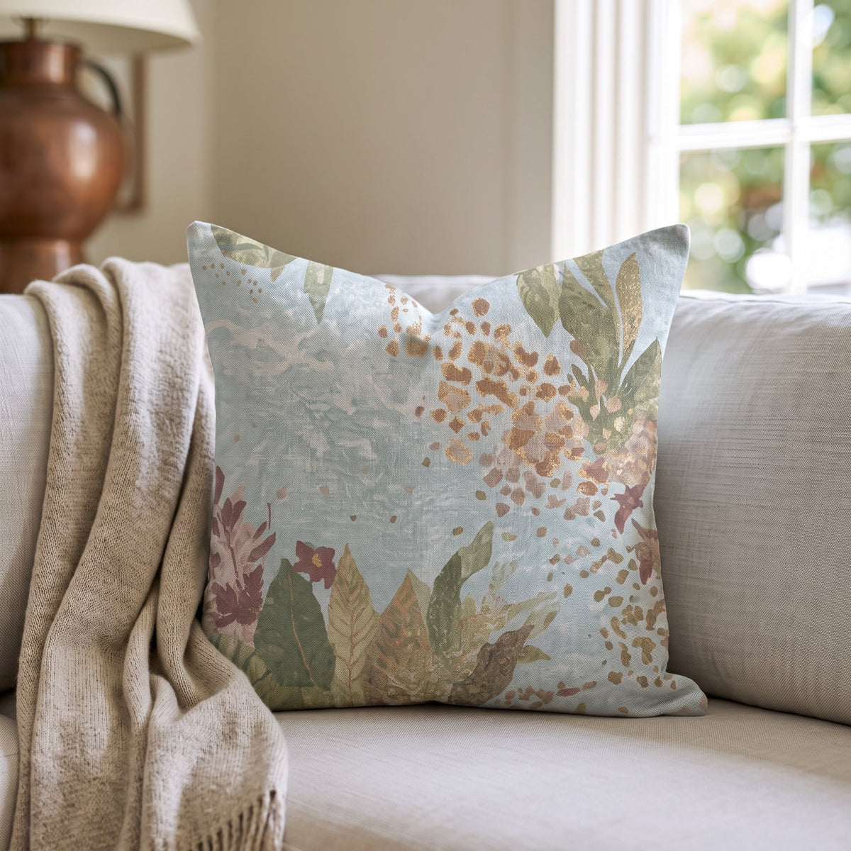 Ungathered Throw Pillow - Lemon Park