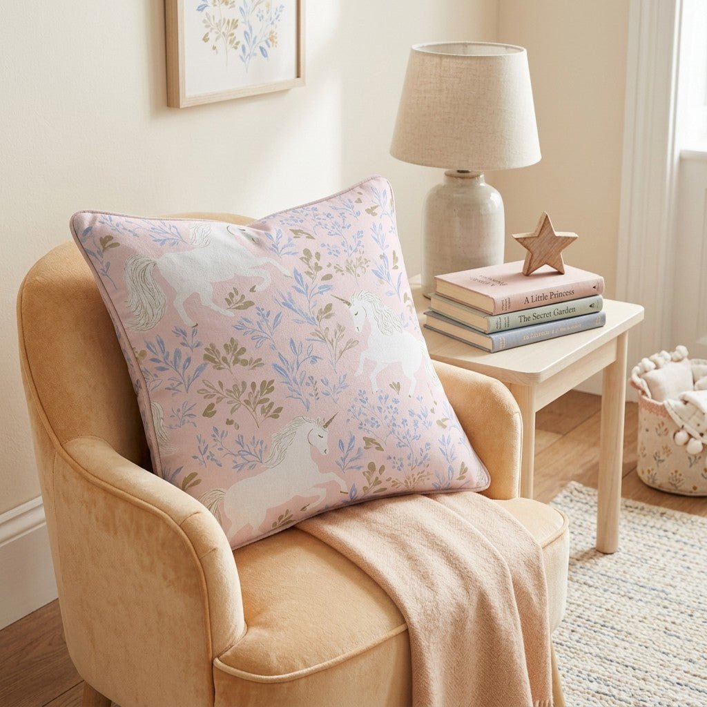 Unicorn Floral Throw Pillow - Benton Lane Home - Hillcroft Home