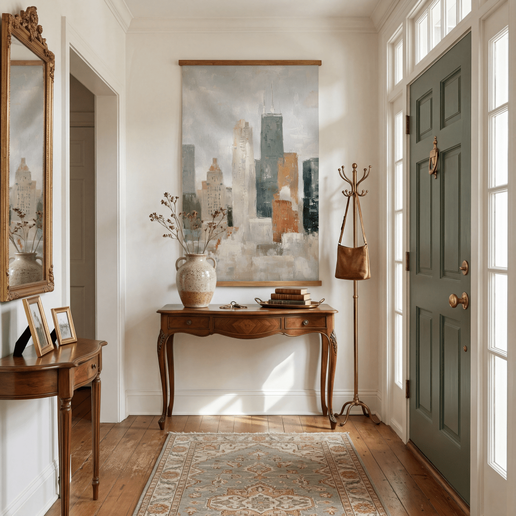 Uptown Skyline - Tapestry - Benton Lane Home - Lemon Park