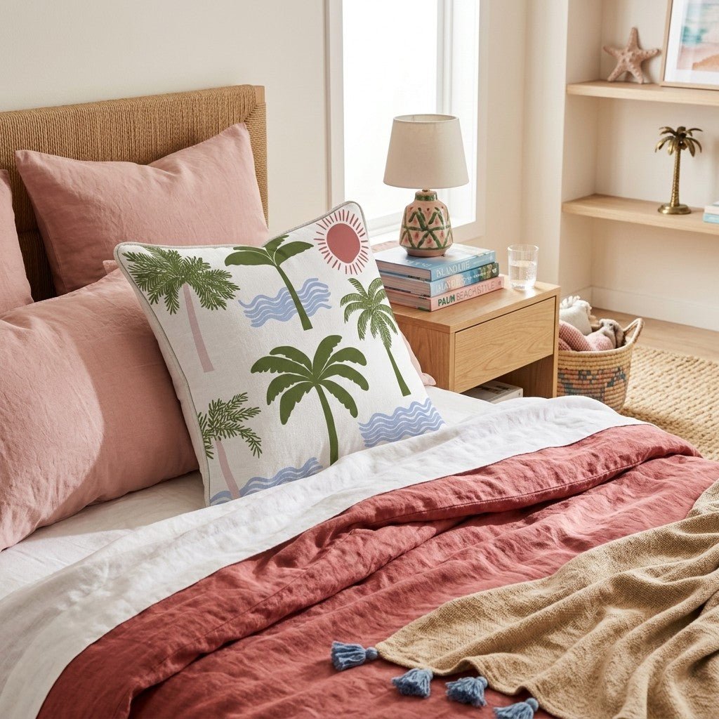 Vacation Collage Throw Pillow - Hillcroft Home