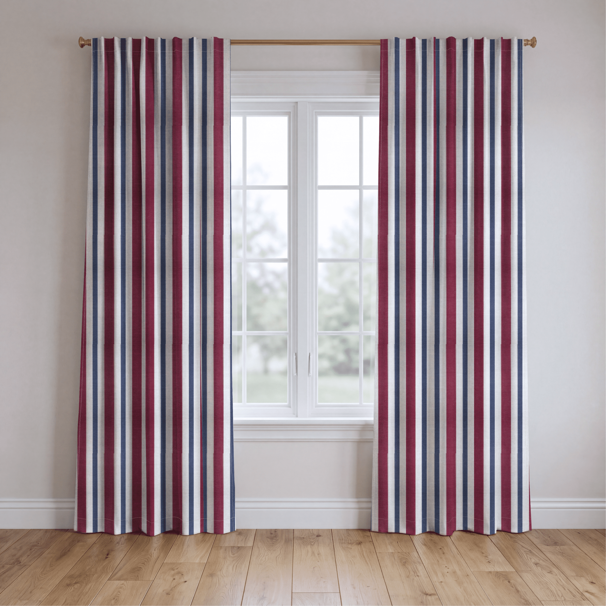 Varsity Stripe - Drapery - Benton Lane Home - Lemon Park