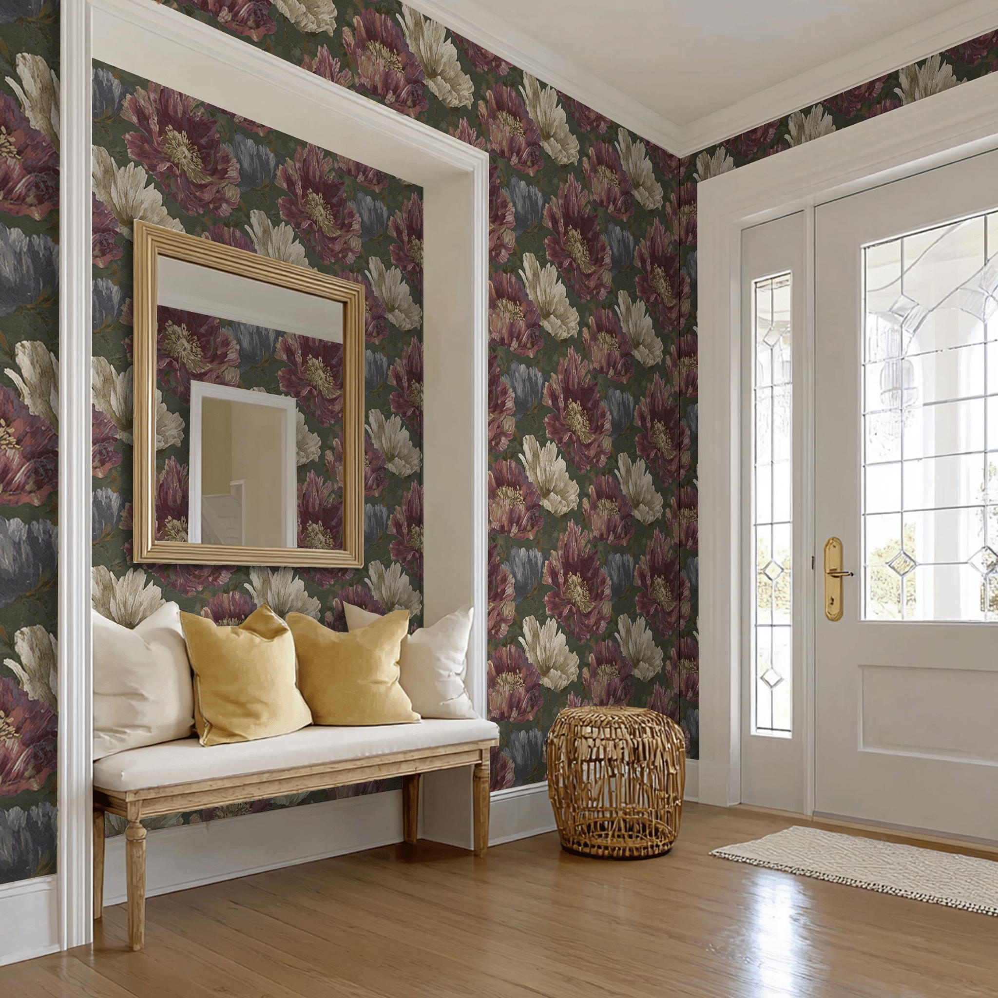 Velvet Poppy Wallpaper - Lemon Park