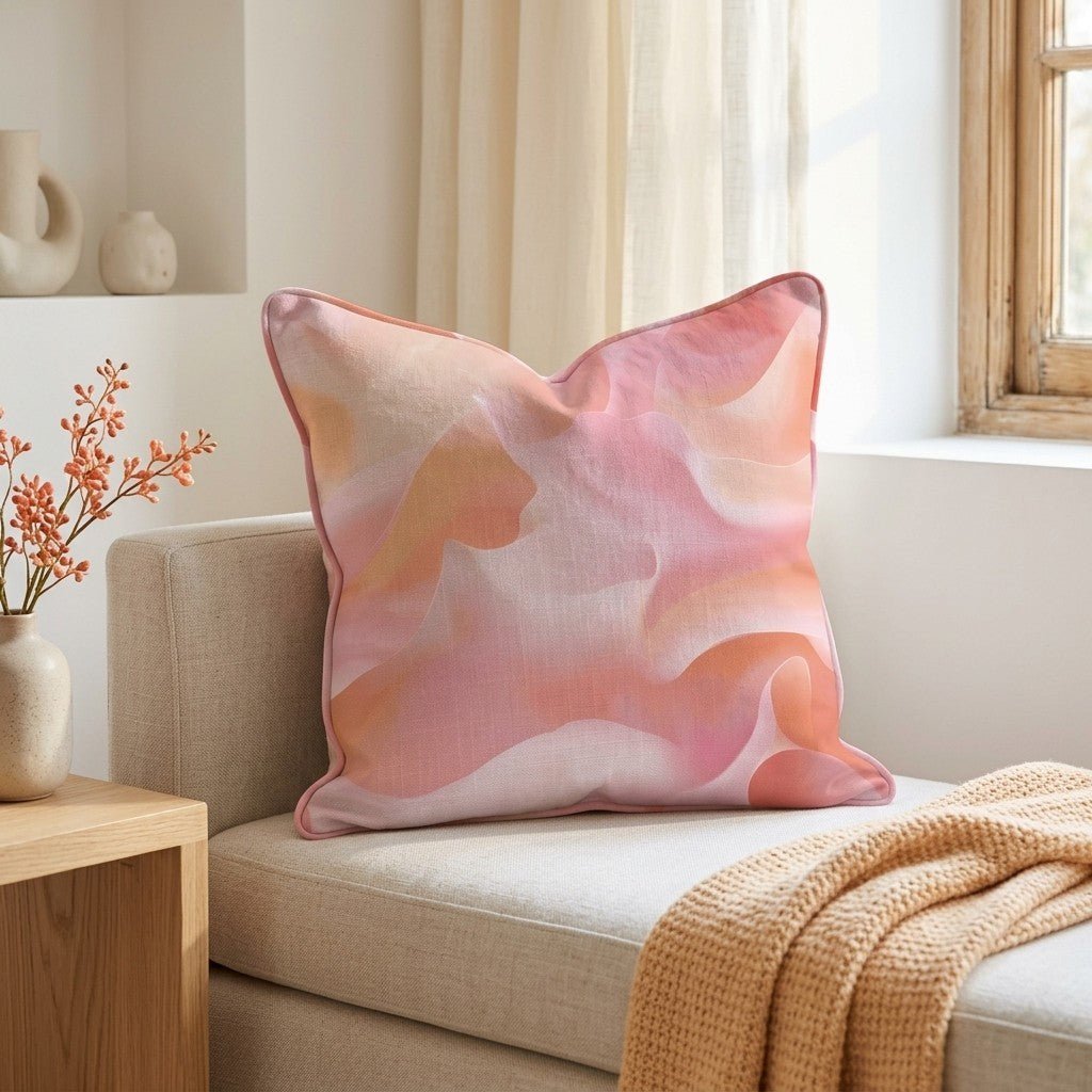 Velvet Waves Throw Pillow - Benton Lane Home - Lemon Park