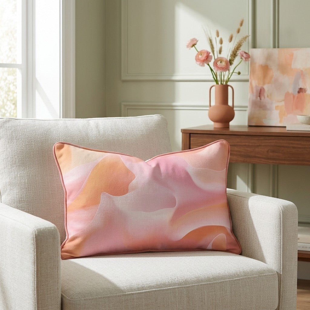 Velvet Waves Throw Pillow - Benton Lane Home - Lemon Park
