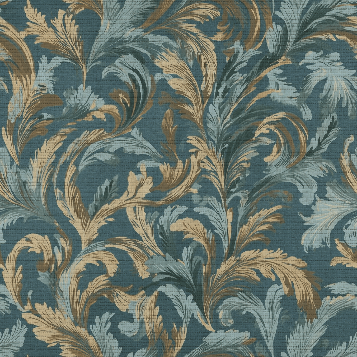 Verdigris Plume Faux Grasscloth Wallpaper - Painted Paper