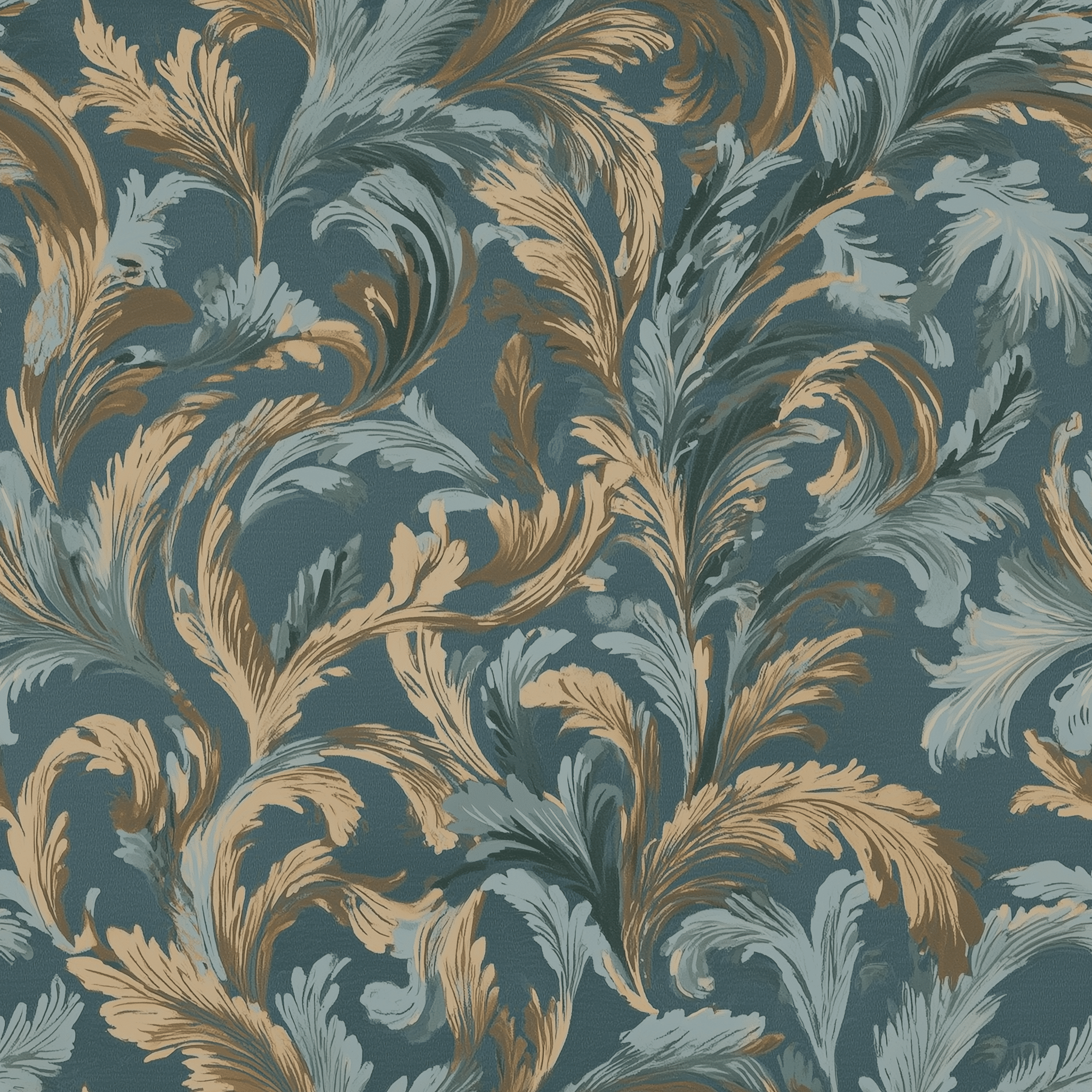 Verdigris Plume Wallpaper - Benton Lane Home - Painted Paper
