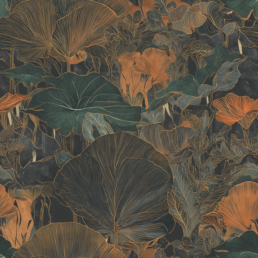 Verdure in Brass Pattern Wallpaper - Benton Lane Home - Painted Paper
