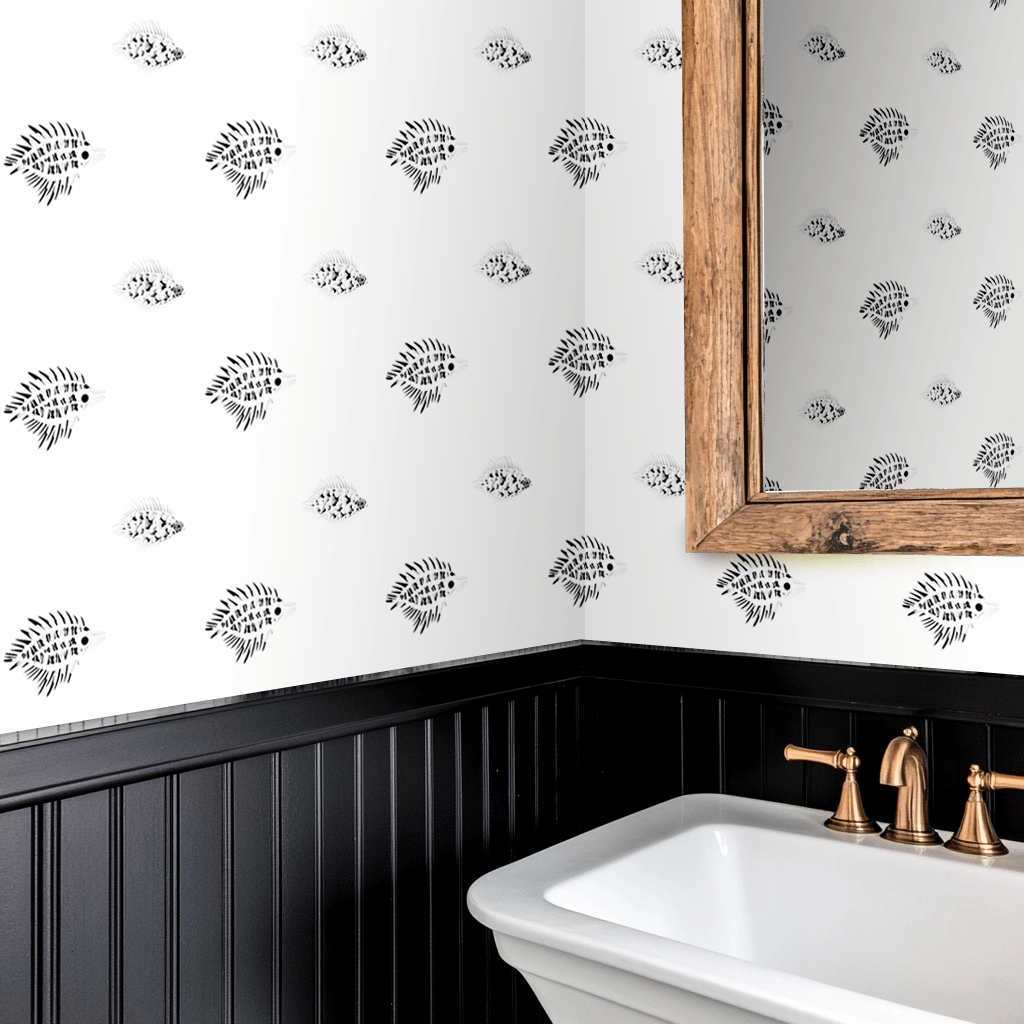 Vespera Fish Bone Wallpaper - Benton Lane Home - Painted Paper
