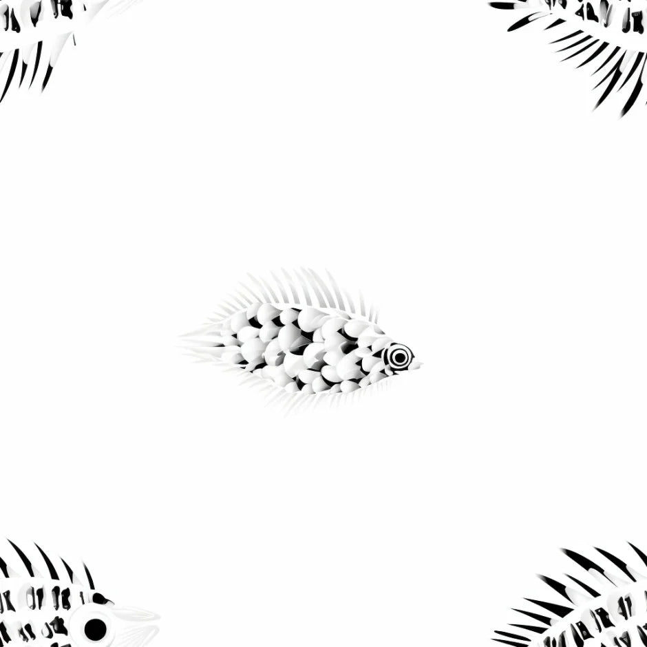 Vespera Fish Bone Wallpaper - Painted Paper