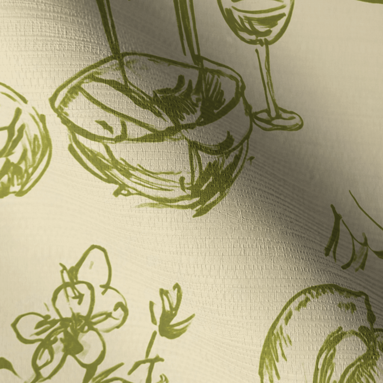 Vino & Vignette Faux Grasscloth Wallpaper - Painted Paper