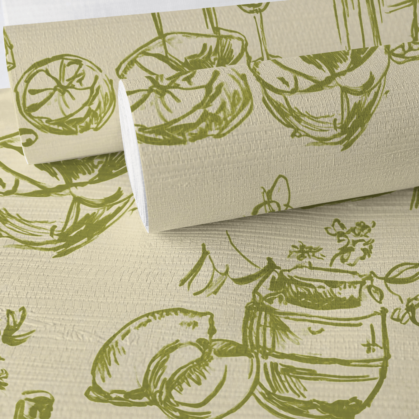 Vino & Vignette Faux Grasscloth Wallpaper - Painted Paper