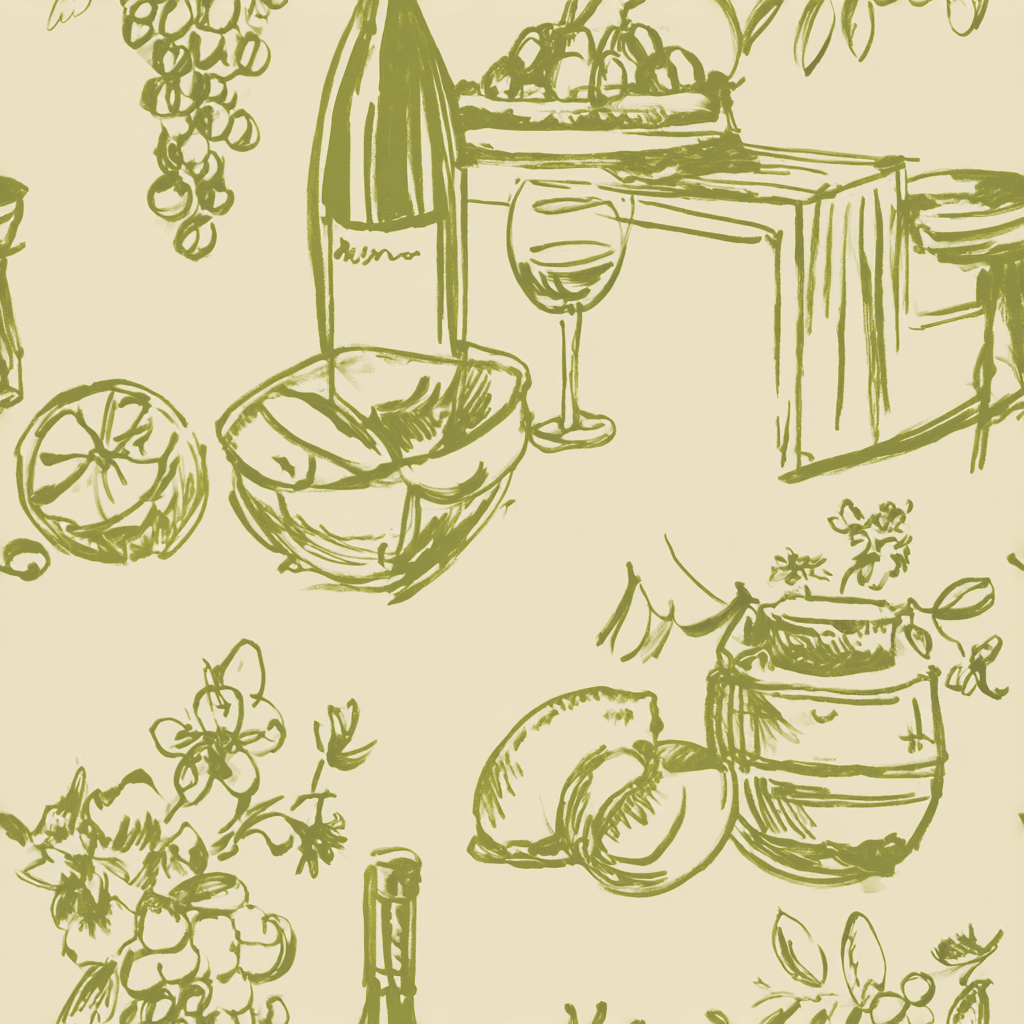 Vino & Vignette Wallpaper - Painted Paper