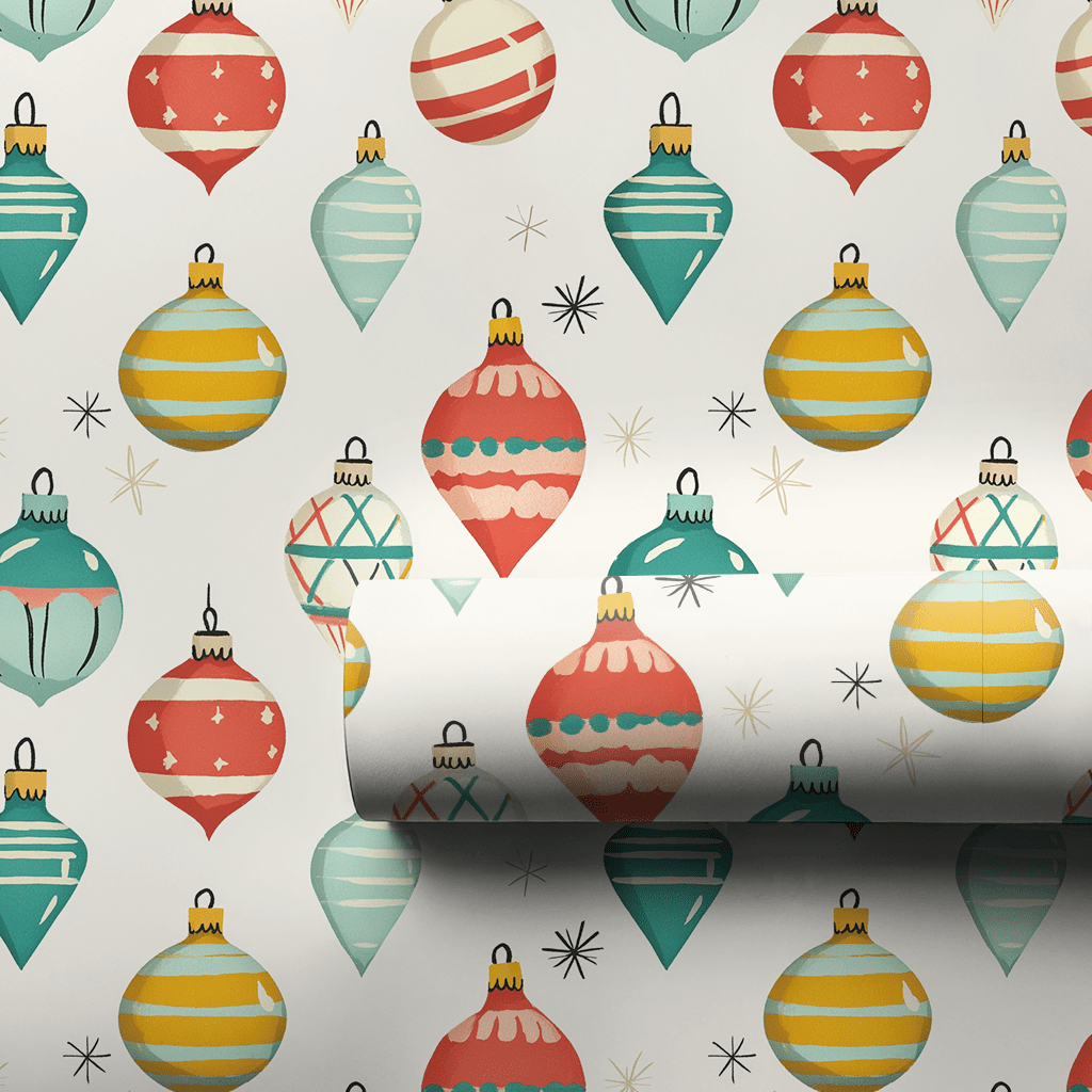 Vintage Baubles - Wrapping Paper - Benton Lane Home - Lemon Park
