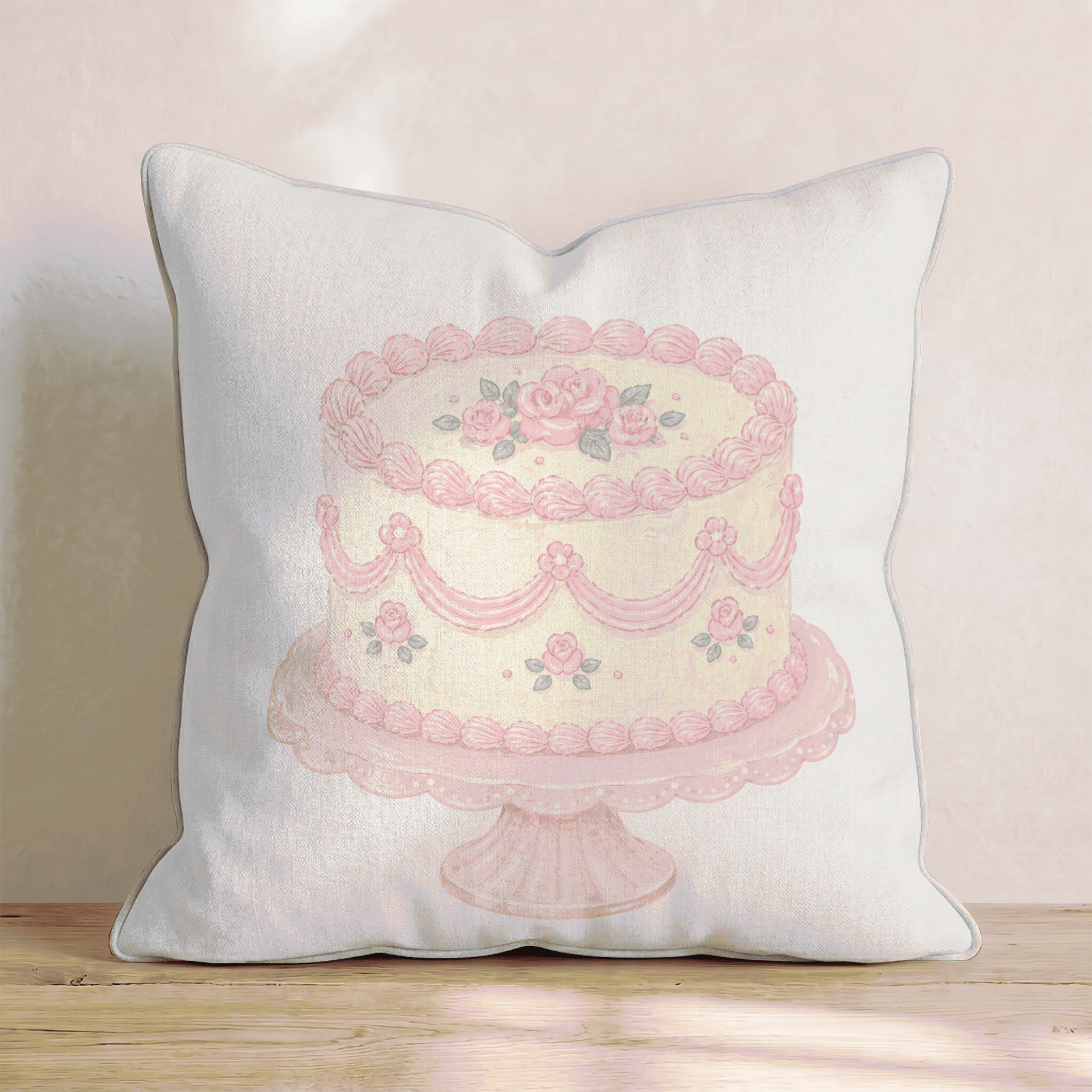 Vintage Cake Throw Pillow - Benton Lane Home - Hillcroft Home