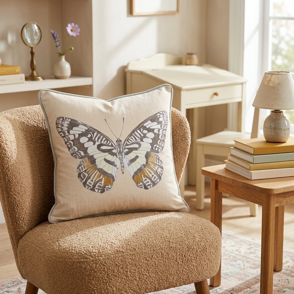 Vintage Flutter Throw Pillow - Benton Lane Home - Hillcroft Home