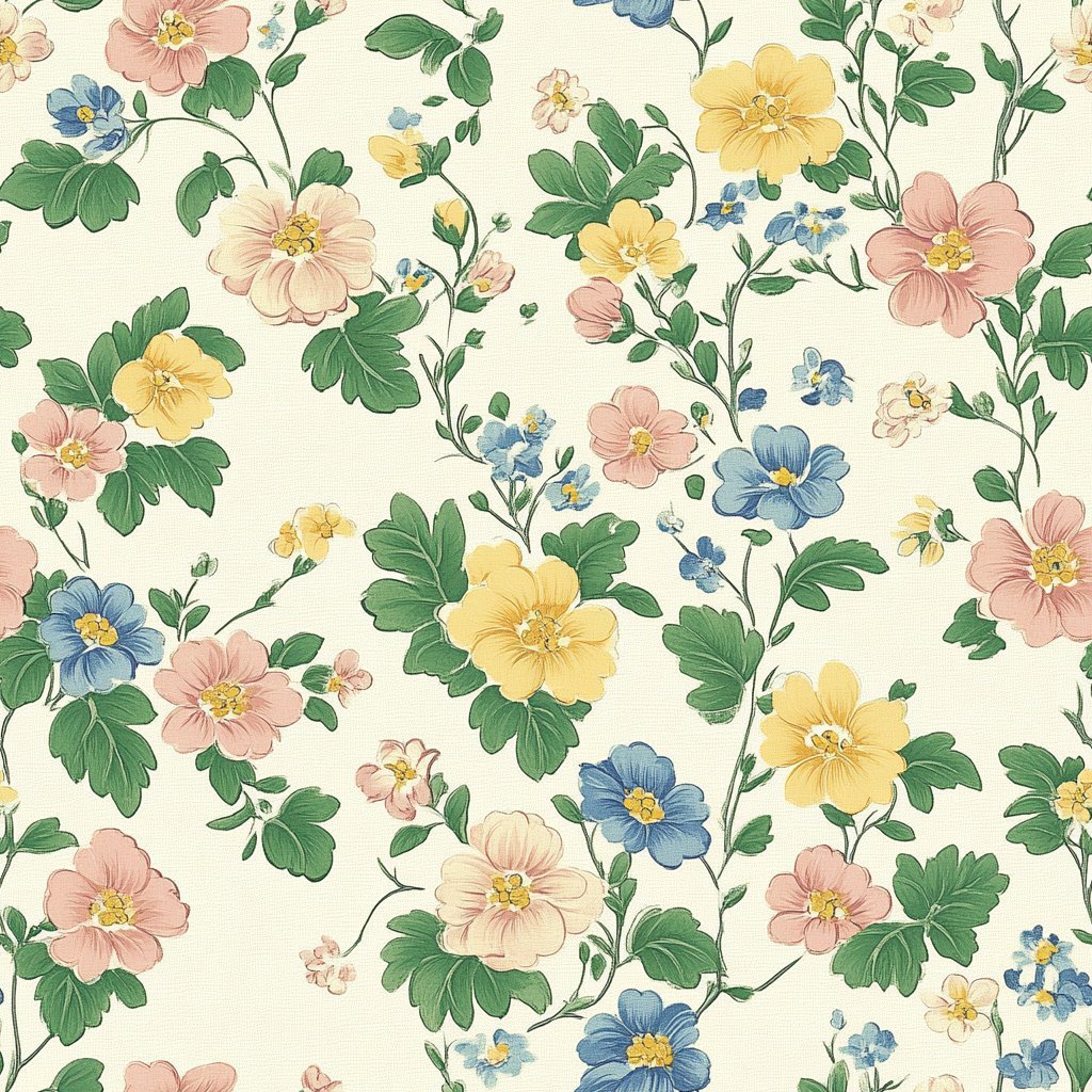 Vintage Petals Wallpaper - Benton Lane Home - Painted Paper