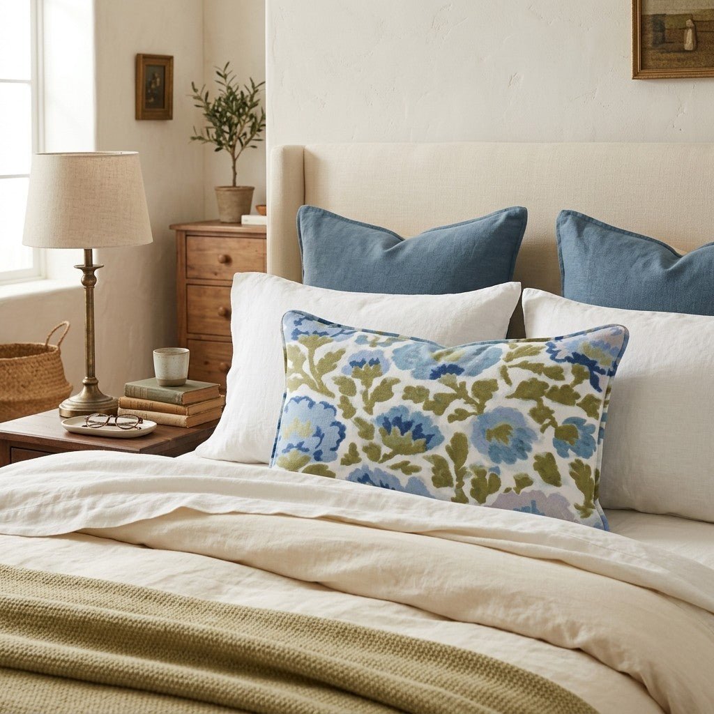 Vintage Posy Throw Pillow - Hillcroft Home
