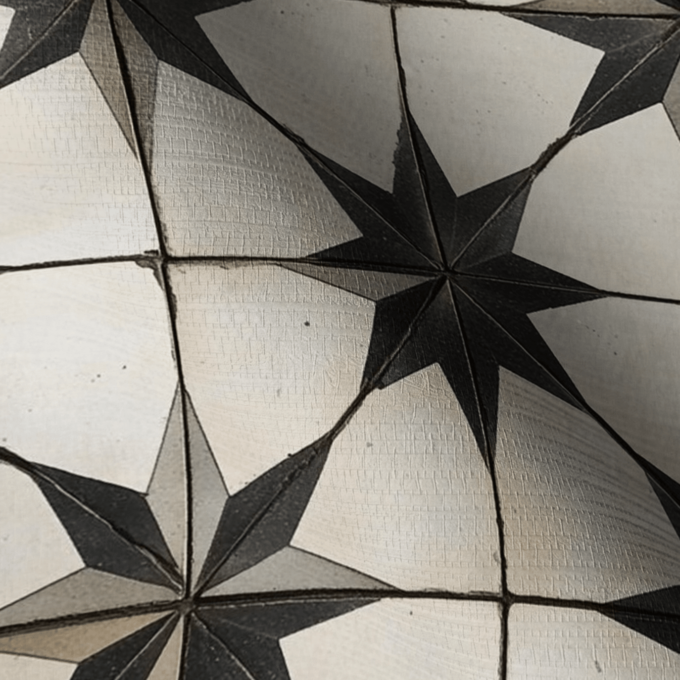 Vintage Star Faux Grasscloth Wallpaper - Painted Paper