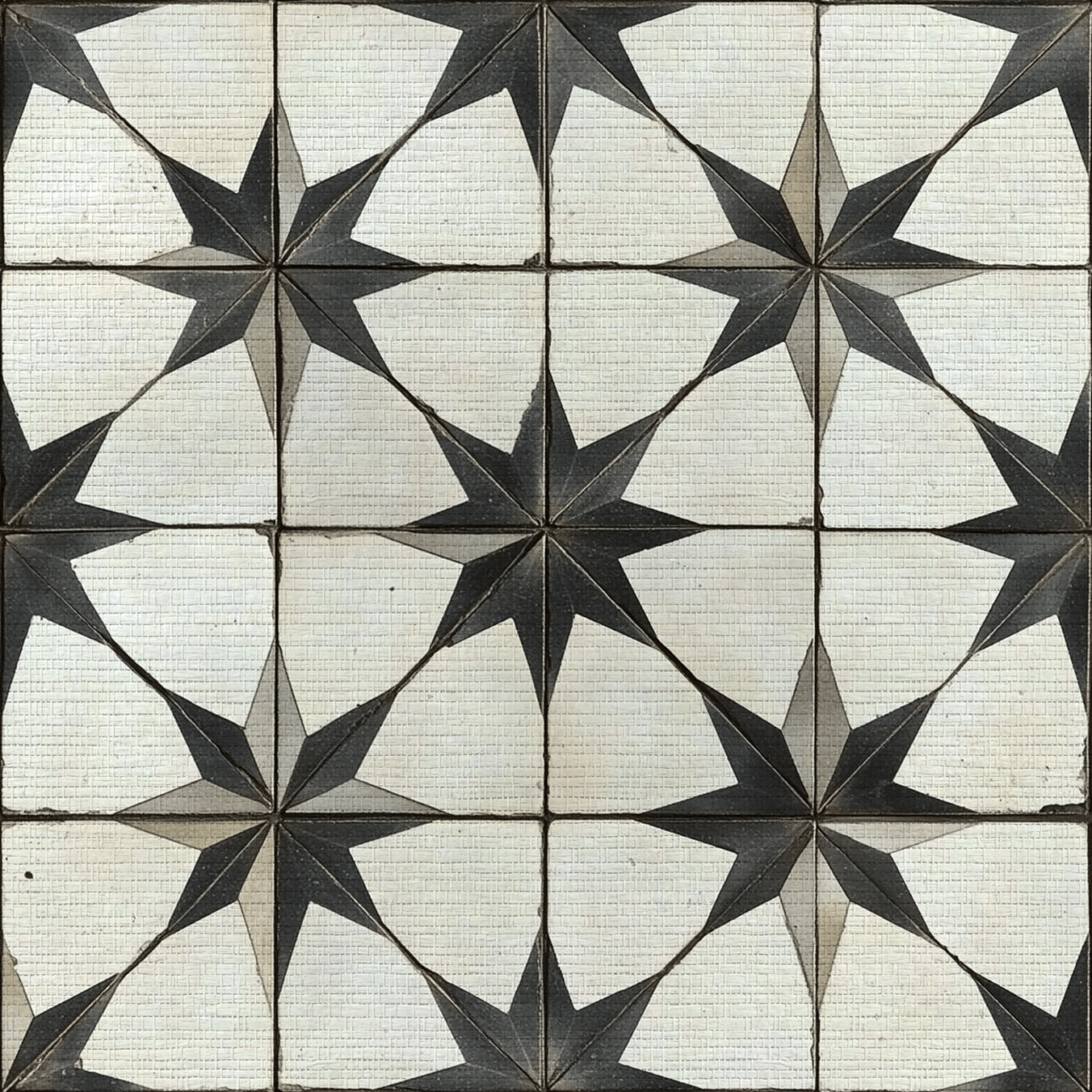 Vintage Star Faux Grasscloth Wallpaper - Painted Paper